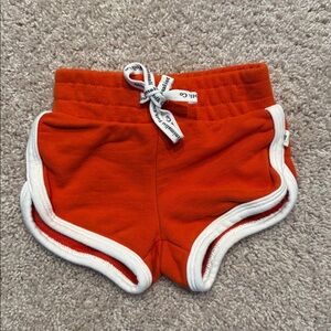 Minimalist Folk Co Blue Kids Track Shorts with White Trim